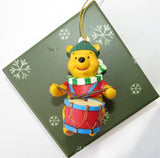NEW IN ORIGINAL BOX WINNIE THE POOH Christmas Magic Ornament Retired Collectible Tree Ornament Little Drummer Boy Pooh Bear Playing Drum Disney