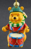NEW IN ORIGINAL BOX WINNIE THE POOH Christmas Magic Ornament Retired Collectible Tree Ornament Little Drummer Boy Pooh Bear Playing Drum Disney