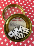 NEW Mickey Mouse FARKLE Game! Perfect travel size in a tin, excellent DCL Fish Extender FE Gift!