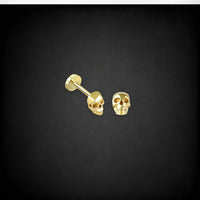 NEW 14K Gold Stud Skull Piercing, Tragus Piercing, Gold Stud Earring, Gold Stud Piercing, Gold Minimal Earring, Gift For Her, Gift For Mom, includes 1 stud! Retails $120