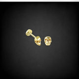 NEW 14K Gold Stud Skull Piercing, Tragus Piercing, Gold Stud Earring, Gold Stud Piercing, Gold Minimal Earring, Gift For Her, Gift For Mom, includes 1 stud! Retails $120