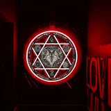 NEW Satan Goat Neon Sign, Baphomet Goat Led Sign, Horror Monster Light up Sign, Devil Neon Sign, Pentagram Neon Sign, Satanic Evil Neon Sign, 20inch Diameter, Retails $140