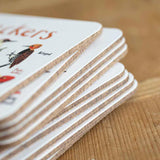 NEW Retails $50, Set of 6 Bird Pun Coasters