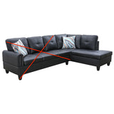 New in box! iLintek Black Faux Leather Right Chaise with decorative pillow! NOTE: This is right chaise ONLY