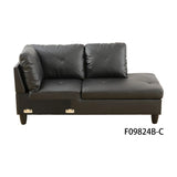 New in box! iLintek Black Faux Leather Right Chaise with decorative pillow! NOTE: This is right chaise ONLY