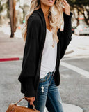 New Imily Bela Women's Kimono Batwing Cable Knitted Slouchy Oversized Wrap Cardigan Sweater Black Sz XL