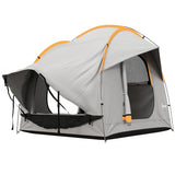NEW Retails $260, Outsunny 2000mm Waterproof SUV Tent, Car Tent with 3 Doors and Mesh Window, for 5-6 Person Camping Travel, Grey and Orange