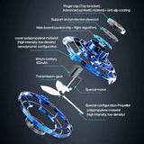 New Induction Flying Toy, Induction Top, 360 Degrees Rotating LED Mini Drone, Stress Off Flying Toy, Travel for Outdoor(Set of blue)