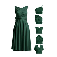 NEW Green Infinity Wrap Dress, Knee Length Dress, WEAR MANY WAYS, One Size Fits 0-18, Retails $161