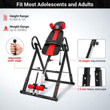 Retails $220 New ASSEMBLED ONETWOFIT Inversion Table, Heavy Duty Folding Inversion Machine with Comfort Backrest, Adjustable Height Inversion Table for Muscle Pain Relief