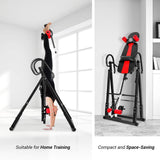 Retails $220 New ASSEMBLED ONETWOFIT Inversion Table, Heavy Duty Folding Inversion Machine with Comfort Backrest, Adjustable Height Inversion Table for Muscle Pain Relief
