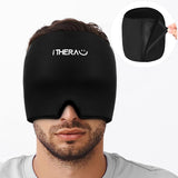 New iTHERAU Headache Relief Hat & Migraine Cap, Migraine Ice Head Wrap Cold Compress, Stretchable Snug Headache Cap for Migraine Mask for Puffy Eyes, Tension, Sinus & Stress Relief! Retails $56+