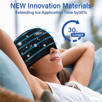 New iTHERAU Headache Relief Hat & Migraine Cap, Migraine Ice Head Wrap Cold Compress, Stretchable Snug Headache Cap for Migraine Mask for Puffy Eyes, Tension, Sinus & Stress Relief! Retails $56+