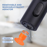 New iVIGA Pull Down Faucet Sprayer Head Replacement, Black 3 Function Pull Out Spray Head Nozzle with 9 Adapters for Kitchen Sink Faucet, American Standard for Moen Kohler Delta G1/2 Male Connector