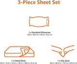 New Amazon Basics Soft Microfiber Sheet Set with Elastic Pockets - Twin, Soft, Easy-Wash Lightweight Microfiber - Jade Medallion