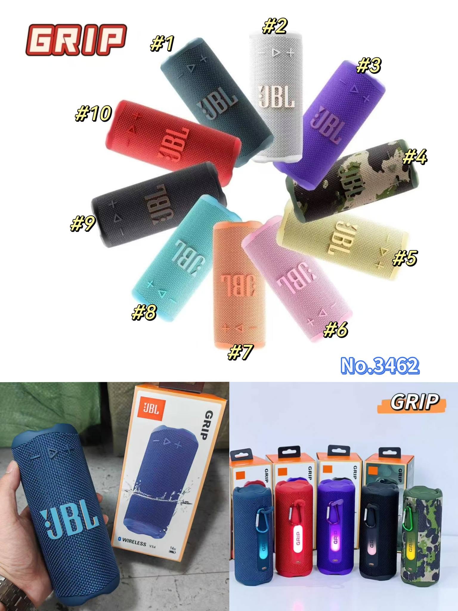 JBL GRIP speaker no.34624, 10 colours! Tax included
