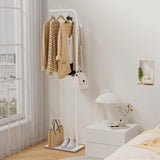 NEW IN BOX Retails $65, DOORXIFO White Coat Racks with White Base, Entryway Coats Racks Freestanding with 3 Hooks, L Shape Home Coat Hanger for Jackets, Coats, Hats, Clothes