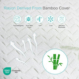 New JJDANFILL Rayon Derived from Bamboo Pillow Standard Size - Machine Washable Bed Pillow for Sleeping for Back, Stomach and Side Sleeper - Firm Shredded Memory Foam Pillow 20 * 26in