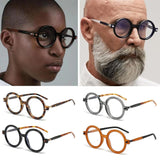 New Jollyhola Retro Round Blue Light Glasses For Women Men Fashion 90s Round Frame Glasses Style Computer Eyeglasses, Black Frame!