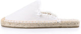 NEW RETAILS $65+ JYDQM Women's Shoes Women's Frayed Canvas Solid Spring Summer Slippers Slides Sandals Shoes WHITE SZ 10