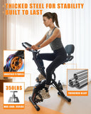 NIB! Folding Exercise Bike, 5-in-1 Foldable Stationary Bike Upgraded 16-Level Magnetic Resistance 10DB Near-Silent Bike Upright Retails $260+