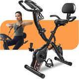 NIB! Folding Exercise Bike, 5-in-1 Foldable Stationary Bike Upgraded 16-Level Magnetic Resistance 10DB Near-Silent Bike Upright Retails $260+