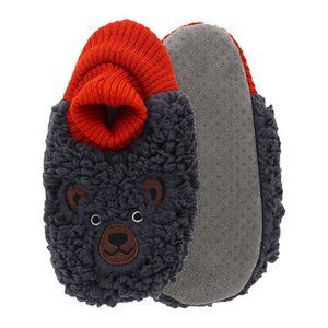 NEW K.Bell Kid's Sherpa Slippers | 2 Pack!! Includes Brown Monkey & Black Bear, Sz M Fits Kids Sz 10-13 Retails $15