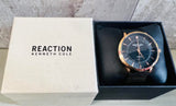 New Kenneth Cole Men's 43mm New York Diamond Black Face Gold Dial Watch, needs battery! Retails $229+