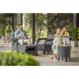 Keter 32 Qt. 2 in 1 Side Table and Bar. Weather Resistant, 20 litre beverage storage capacity to handle up to 60 cans or 40 bottles of water with ice Retails $190+
