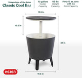 Keter 32 Qt. 2 in 1 Side Table and Bar. Weather Resistant, 20 litre beverage storage capacity to handle up to 60 cans or 40 bottles of water with ice Retails $190+