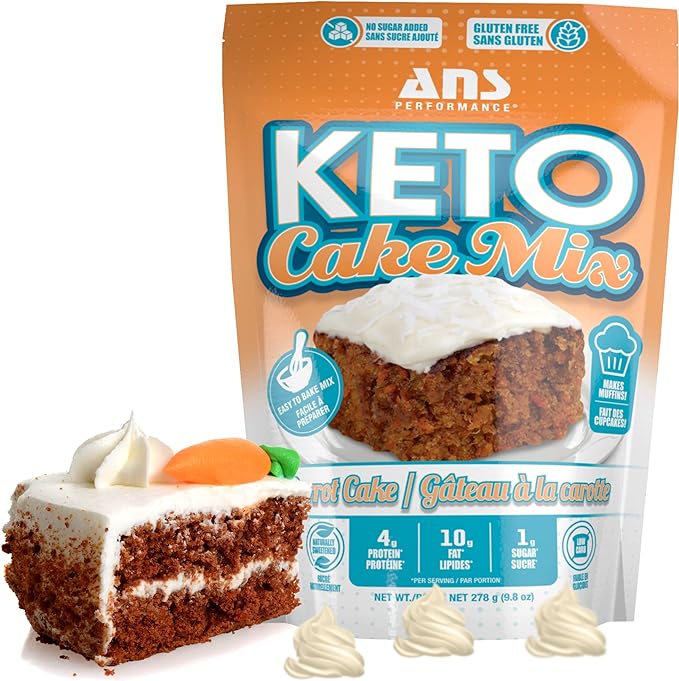 New CASE OF 6 BAGS! ANS Performance Carrot Muffin/Cake Mix - Naturally Sweetened - Gluten-Free Treat - Vegetarian Friendly - BB 02/24 Retails $78+