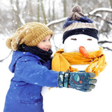 New Ski Gloves for Kids, Waterproof Windproof Snow Gloves Full Finger Touch Screen Cycling Ski Gloves Children's Thermal Winter Gloves for Boys and Girls Aged 2-5