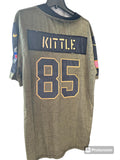 New San Francisco 49ers George Kittle Nike Olive 2021 Salute To Service Limited Player Replica Jersey, Sz L