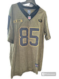 New San Francisco 49ers George Kittle Nike Olive 2021 Salute To Service Limited Player Replica Jersey, Sz L
