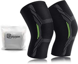 New Polygon Knee Support Brace 2 Pack, Knee Compression Sleeve for Running, Arthritis, ACL, Meniscus Tear, Sports, Joint Pain Relief and Injury Recovery Sz 3X