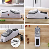 New 4 in 1 Electric Knife Sharpeners Tool | USB Charging Sharpener for Knives Sharpening & Polishing | Portable Automatic Knife Sharpener Tool | Professional Electric Knife Sharpener for Home