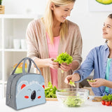 New Insulated Lunch Bag Koala Lunch Box School Kids Cute Cartoon Zip Travel