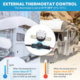 New Kohree  RV Tank Heater Pad with Thermostat, intended to help prevent water from freezing during cold weather