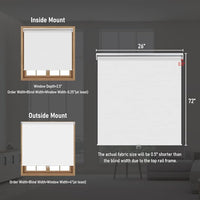 New Kokorona Blackout Roller Shades for Windows with Thermal Insulated Waterproof Fabric, Easy Install, White, 26x72in! $56+