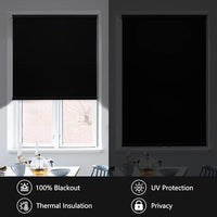 New Kokorona Blackout Roller Shades for Windows with Thermal Insulated Waterproof Fabric, Easy Install, White, 26x72in! $56+