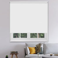 New Kokorona Blackout Roller Shades for Windows with Thermal Insulated Waterproof Fabric, Easy Install, White, 26x72in! $56+