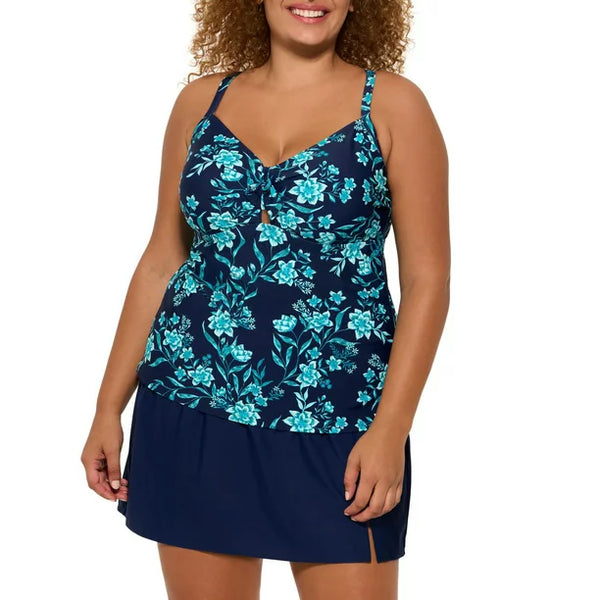 New with tags! Krista Plus D-cup Tankini Swim Top Sz 1X! Top Only! Fits up to a D Cup