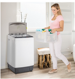 New in box! Retails $399+ Ktaxon 17.6lbs Portable Fully Automatic Washing Machine W/ Drain Pump, smart controls and LED display NOTE: Has cosmetic crack in plastic on LEFT side from transport, DOES NOT AFFECT USE, COSMETIC ONLY!