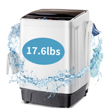New in box! Retails $399+ Ktaxon 17.6lbs Portable Fully Automatic Washing Machine W/ Drain Pump, smart controls and LED display NOTE: Has cosmetic crack in plastic on LEFT side from transport, DOES NOT AFFECT USE, COSMETIC ONLY!