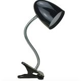 NEW MAINSTAYS Black LED Clip Lamp, 1 piece! This lamp uses LED light, there is no bulb to replace
