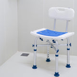 New in box! Retails $65+ LandTale Shower Stool with Backrest Heavy Duty 500lbs Tool-Free Assembly Non-Slip Sturdy Height Adjustable Narrow Bath Chair for Seniors Elderly