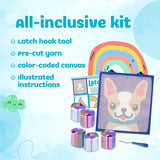 New in box! LatchKits – Puppy Latch Hook Kit – Easy-to-Learn Craft Project – No Sewing Or Cutting – for Ages 6+, Canvas, Multi Retails $42+