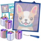 New in box! LatchKits – Puppy Latch Hook Kit – Easy-to-Learn Craft Project – No Sewing Or Cutting – for Ages 6+, Canvas, Multi Retails $42+