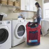 NEW Dalykate Backpack Laundry Bag, 115L Large Hamper with Shoulder Straps, Drawstring Closure, Mesh Pocket, Red