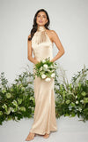 NEW Retails $160 Bronze Lavish Odelle Maxi Bridesmaid Dress Sz 8